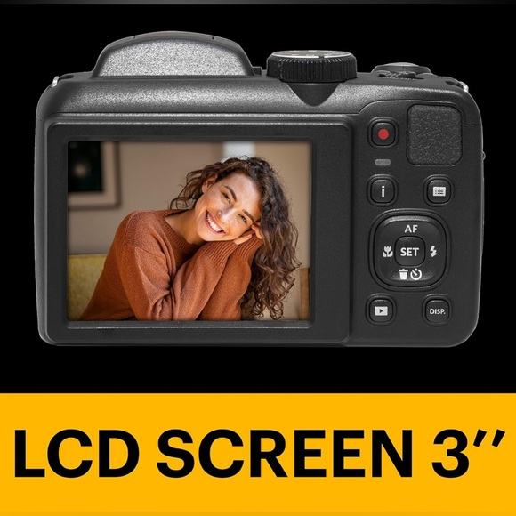 KODAK PIXPRO AZ255-BK 16MP Digital Camera 25X Optical Zoom 24mm Open Box - Picture 3 of 5